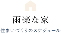雨楽な家 住まいづくりのスケジュール